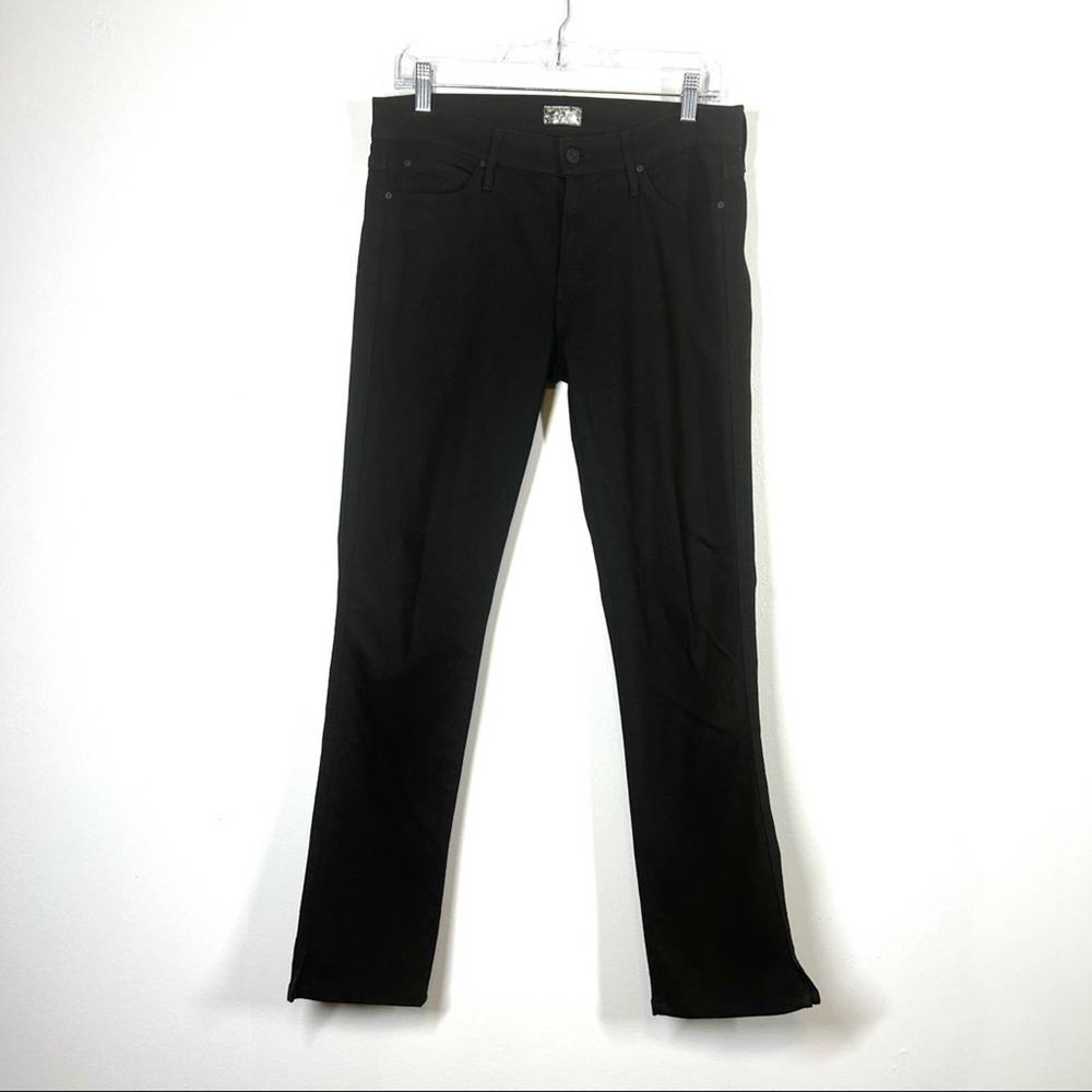 MOTHER The Slasher Skinny Jeans Model Spy Black Slit Ankle Denim Designer 30